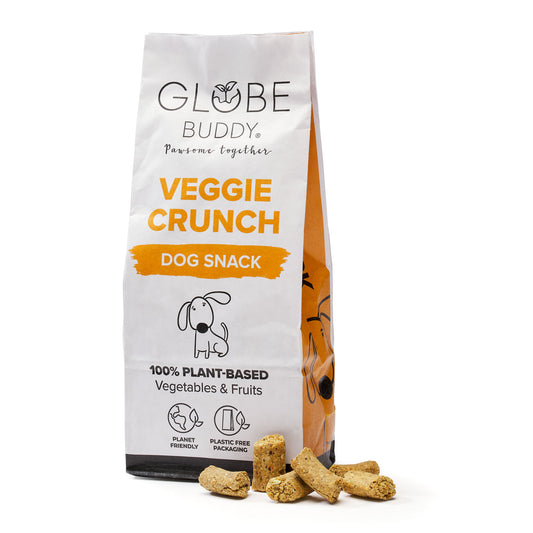 Plantebaseret og 100% vegan snack til voksne hunde. Med ingredienser som græskar, pastinak, æble og banan. Godbidden har en lækker, knasende tekstur, som din hund vil elske.