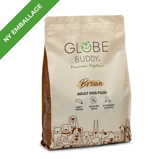 Globe Buddy Brown, dansk premium fuldfoder med insektprotein, 2,5 kg