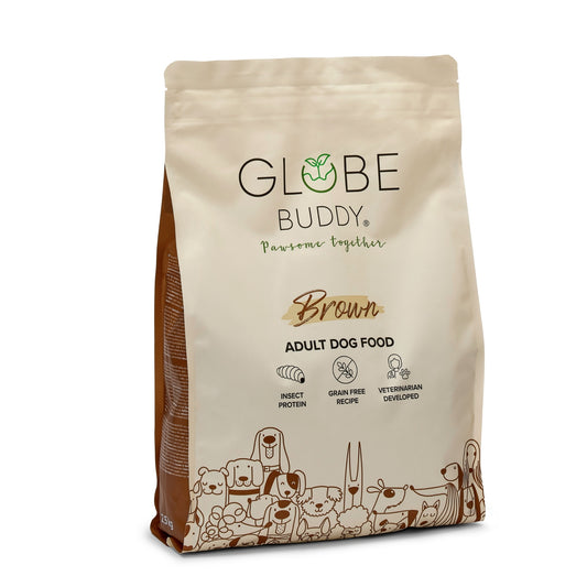 Globe Buddy Brown, dansk premium fuldfoder med insektprotein, 2,5 kg