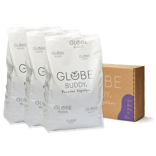 Globe Buddy Puppy, dansk premium hvalpefoder med insektprotein og fisk, 11,25 kg (3 x 3,75 kg) *se dato, sammen undgår vi madspild