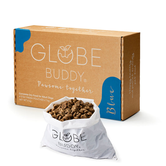 Globe Buddy Blue er danskproduceret hundefoder